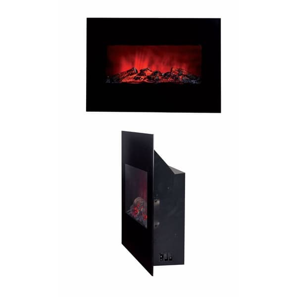 Dekorativ Elektrisk Skorsteinsbryst Classic Fire Memphis Svart 1800 W 66 x 13 x 46 cm