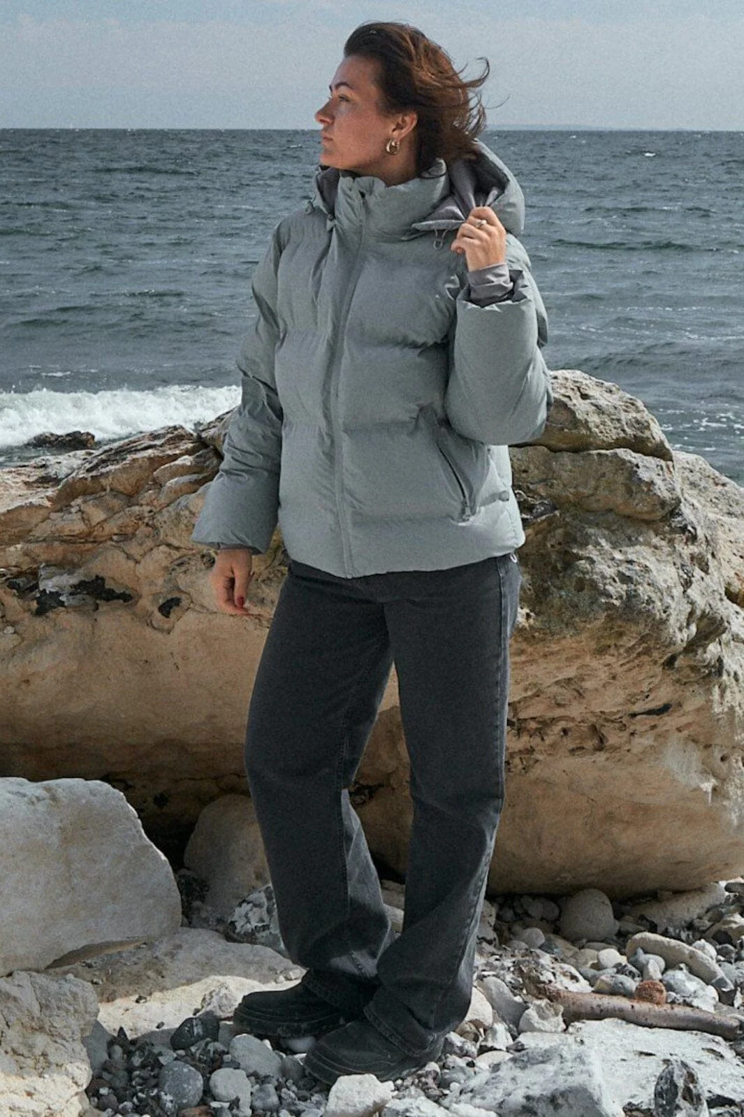 Neo Noir Fox C Puffer Jacket light grey