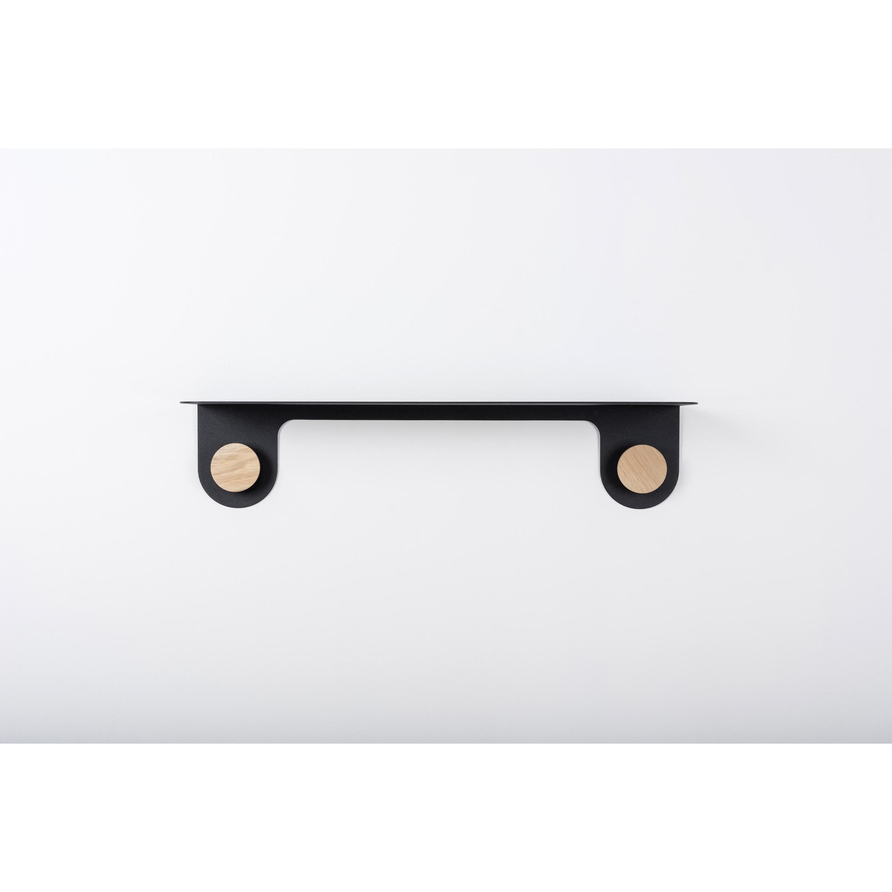 Hook wandplank 50 zwart