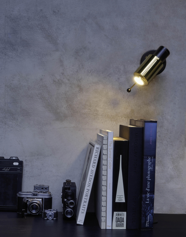 DCW éditions Biny Spot wandlamp LED zonder switch mat zwart