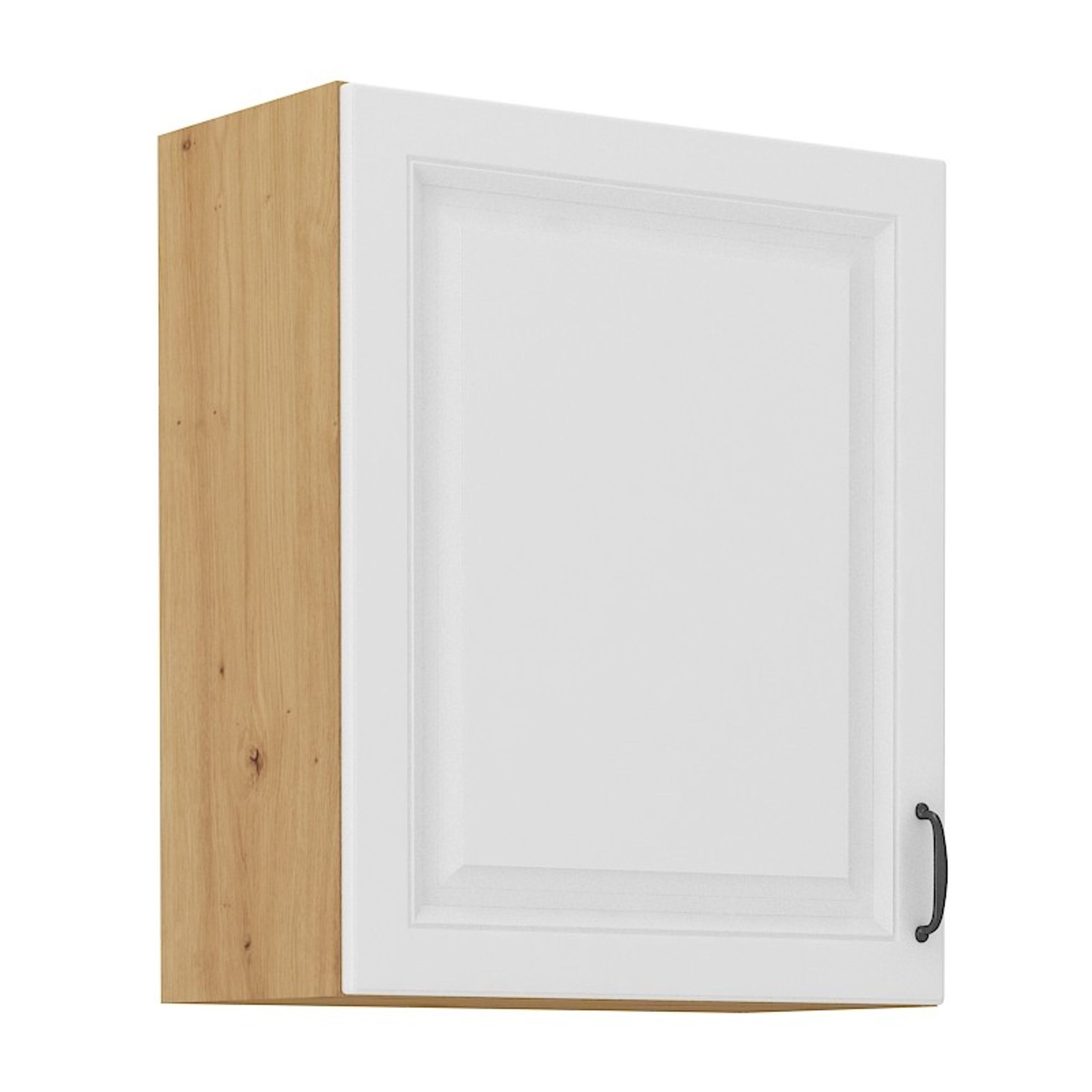 Hängeschrank 60 cm Stilo Weiss + Eiche Artisan Küchenzeile Küchenblock Küche