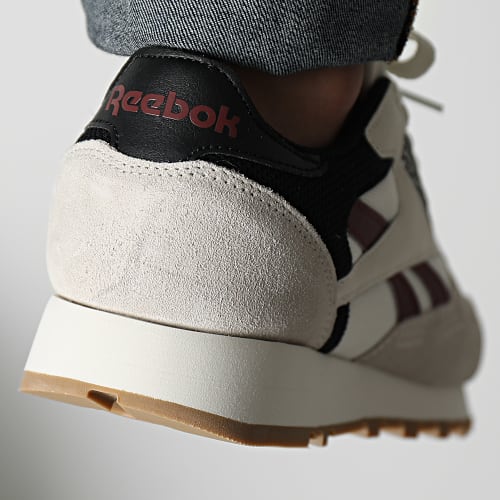 Baskets Classic Leather 100032769 Chalk Classic Maroon Core Black