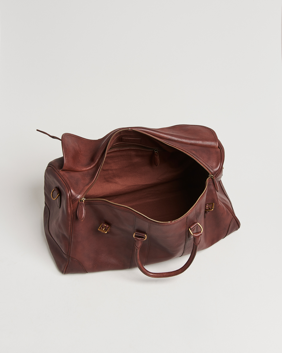 Polo Ralph Lauren Washed Leather Heritage Duffle Bag British Tan
