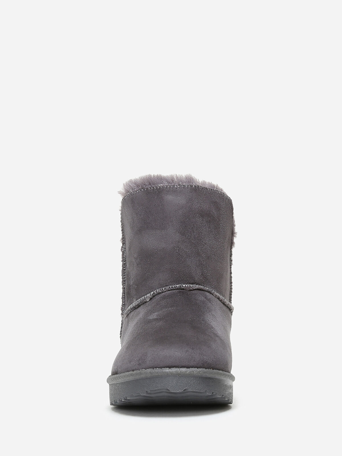 Boots fourrées à strass- Gris