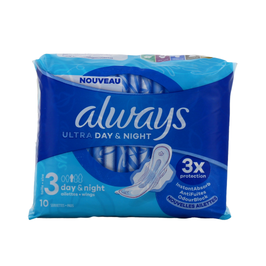 Serviettes Always Ultra avec ailettes