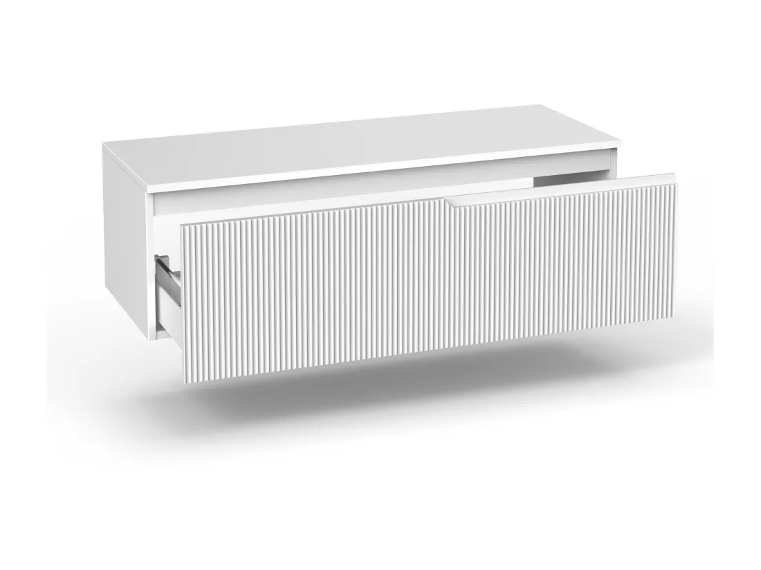 Composition vasque droite 4 pieces VENERE blanc mat