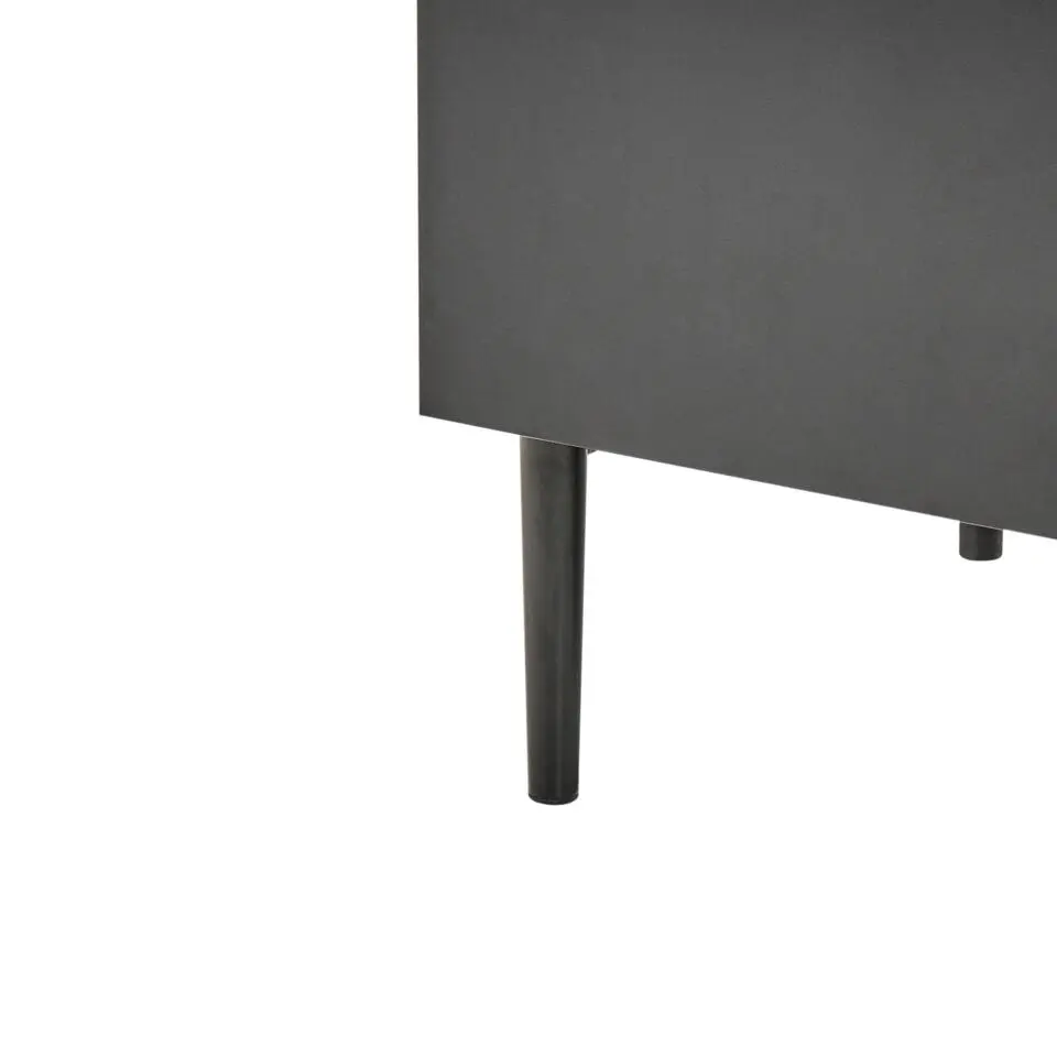 BLYTHE- Ladekast 4 lades - Zwart/Bruin - MDF