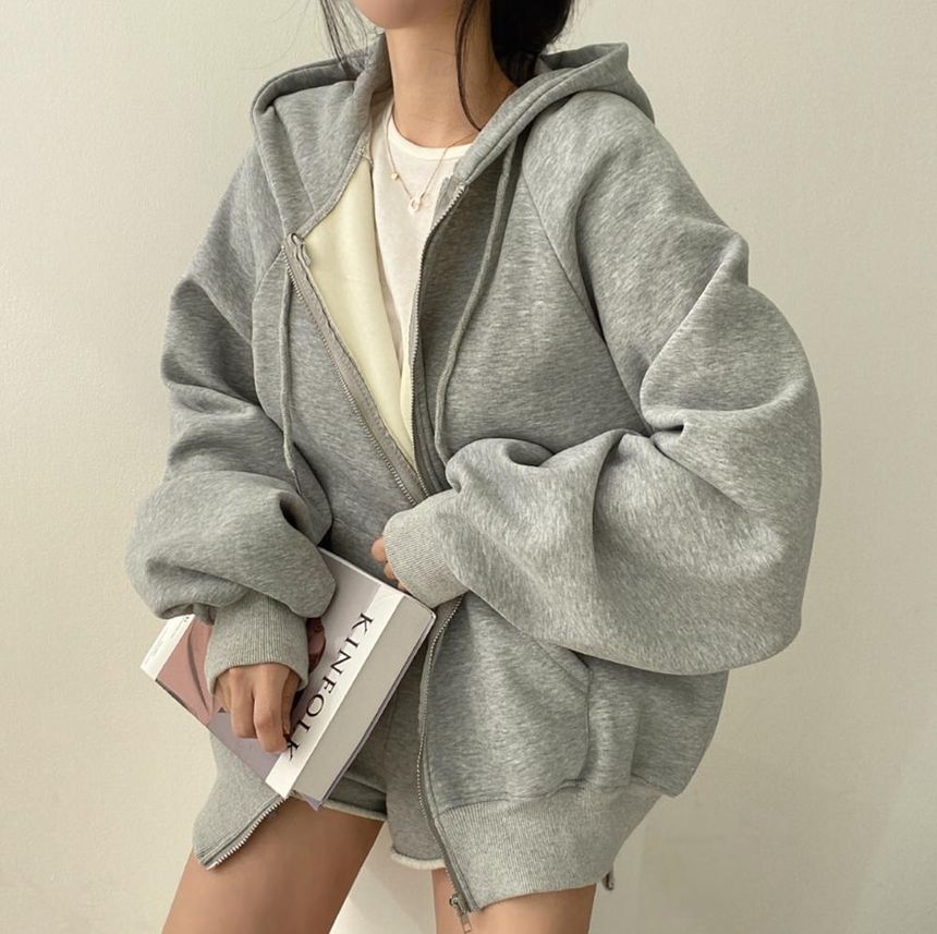 palajana - Effen oversized hoodie met rits
