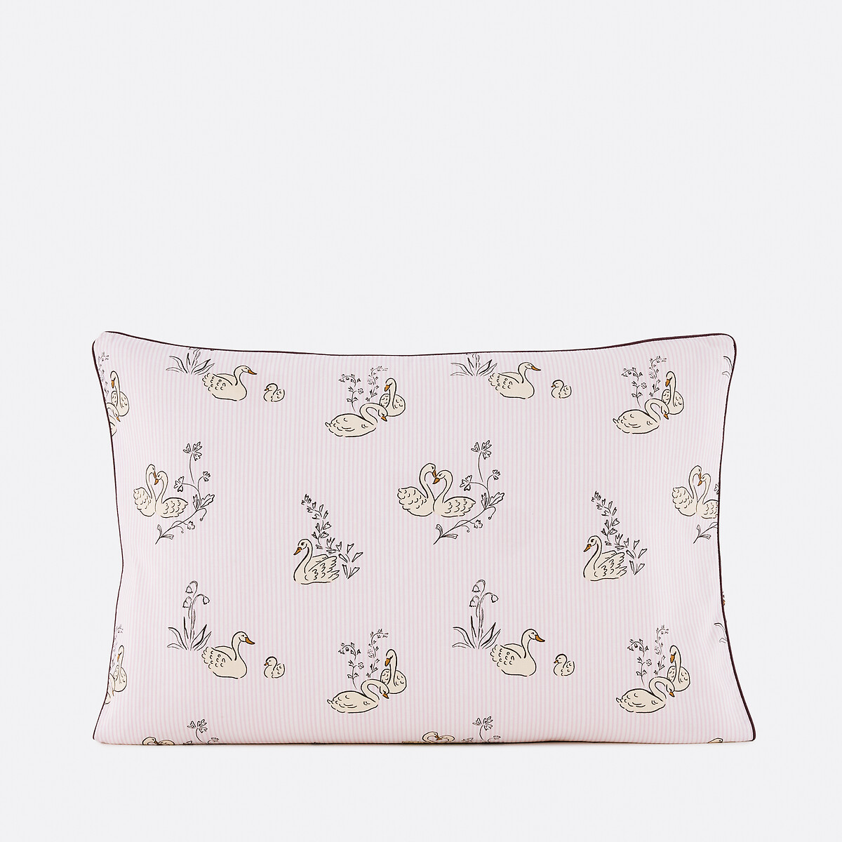 LA REDOUTE INTERIEURS<br>Fronha infantil 50% algodão reciclado, Swan