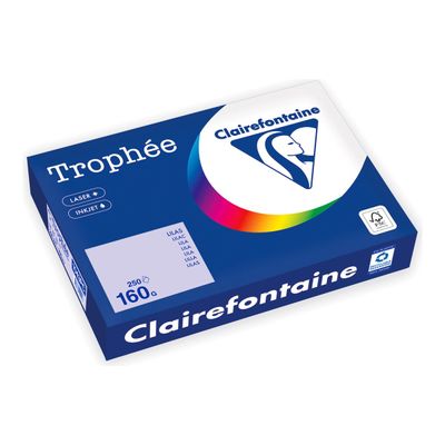 Clairefontaine Trophée - Papier - lilas - A4 (210 x 297 mm) - 160 g/m² - Ramette de 250 feuilles