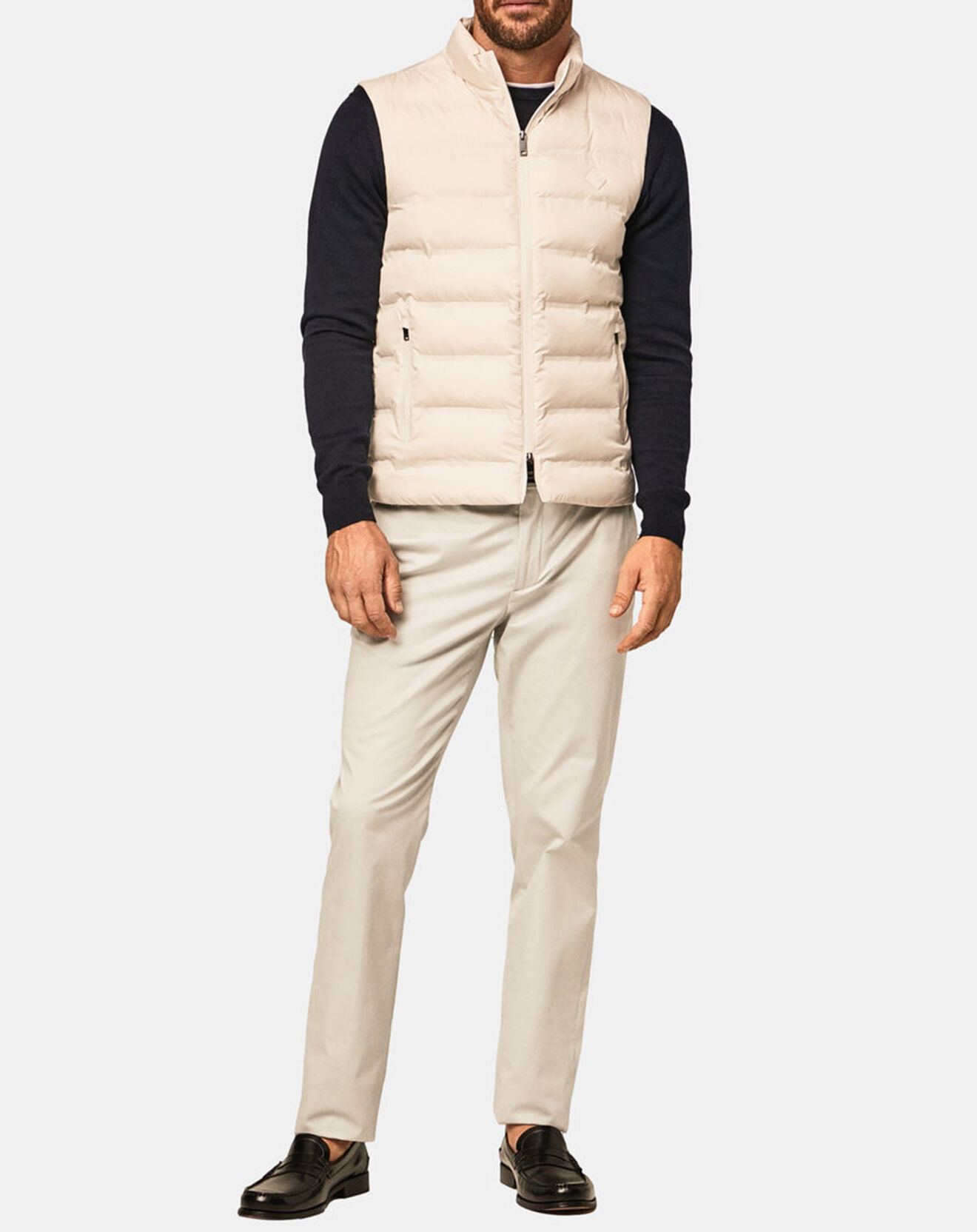 Hackett London Doudoune sans manches écrue