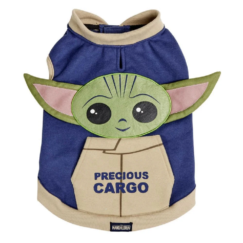 Sweatshirt pour chien Yoda bleu Taille S