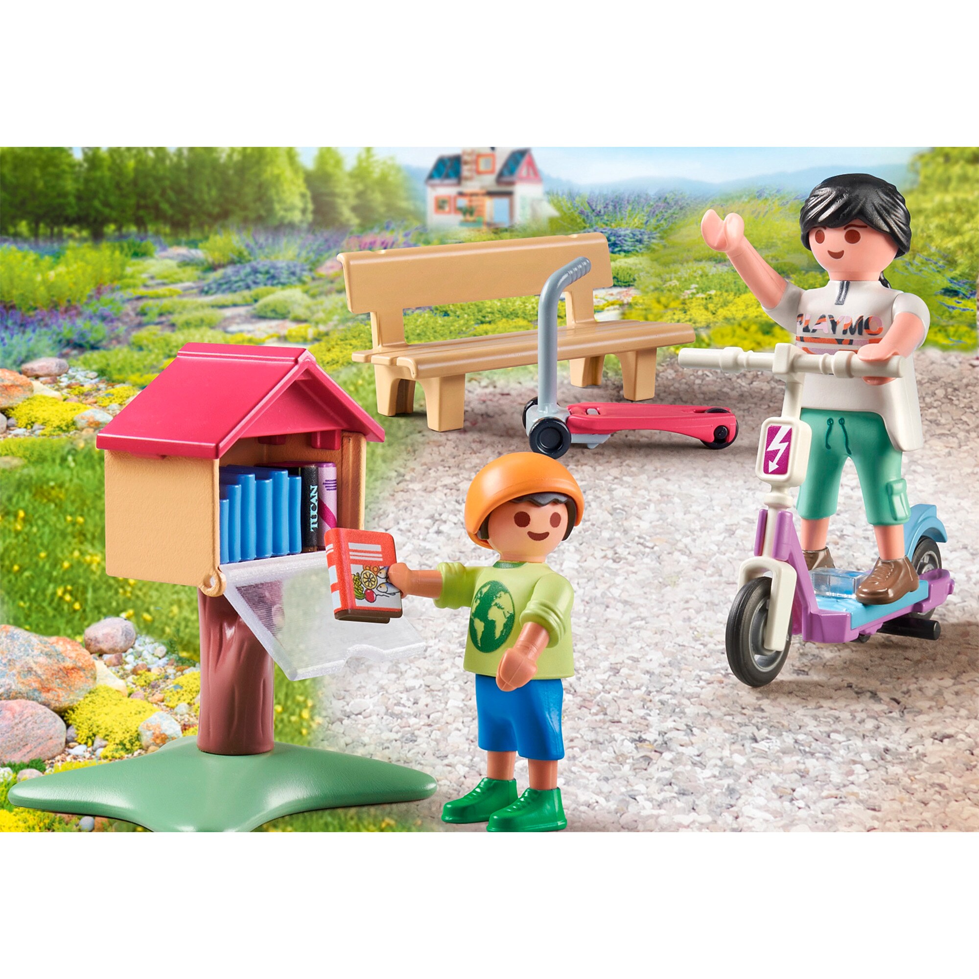 PLAYMOBIL Konstruktionsspielzeug City Life Büchertausch für Leseratten