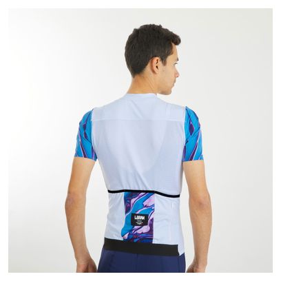 Maillot Manches Courtes LeBram Ventoux Pétrole Bleu Ciel