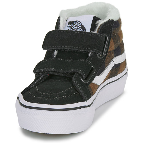 Vans - UY SK8-MID REISSUE V PLAID SHERPA - Noir / Marron