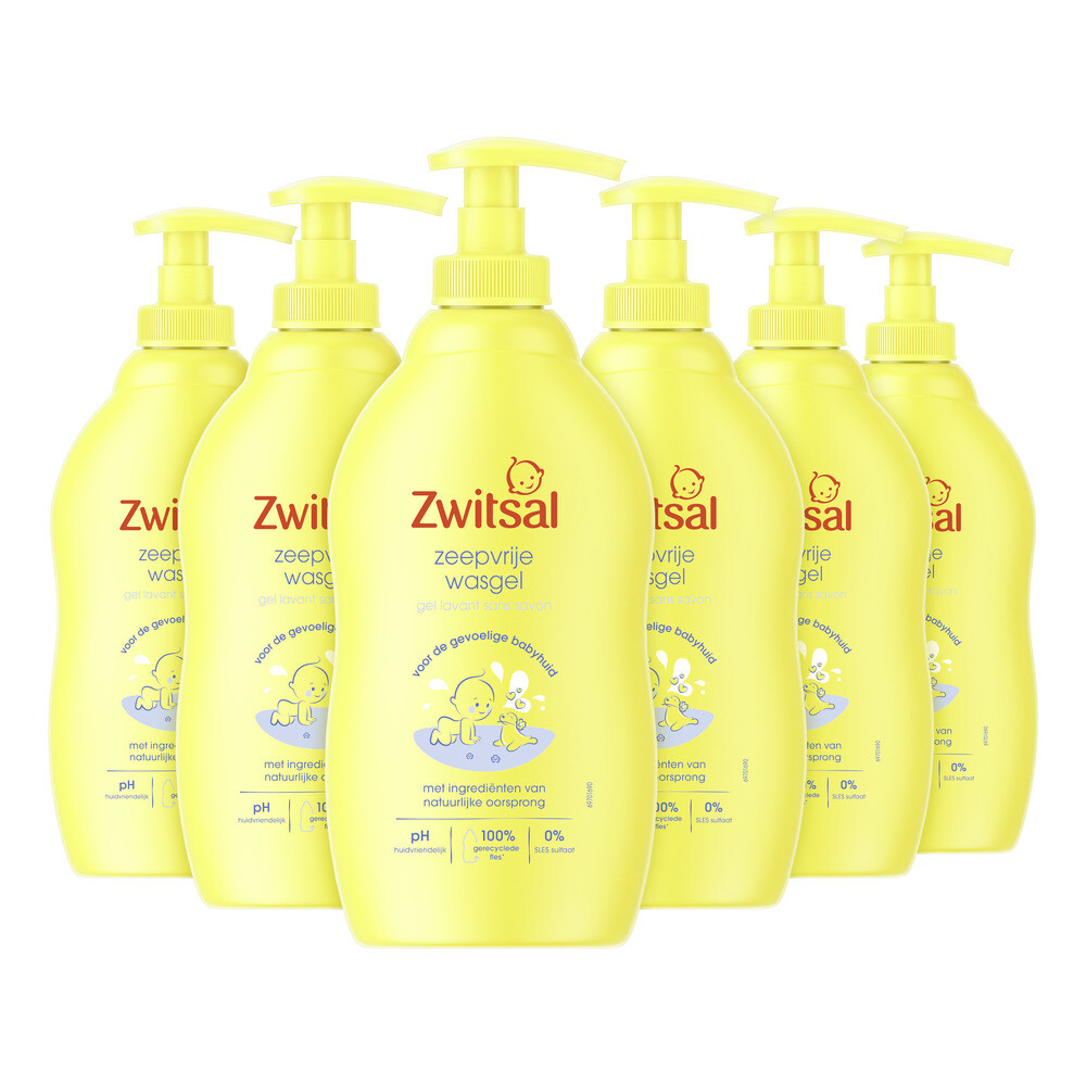 6x Zwitsal Zeepvrije Wasgel 400 ml