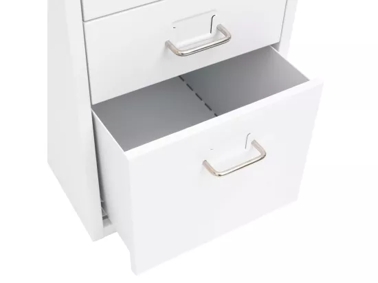 Classeur mobile Blanc 28x41x69 cm Métal