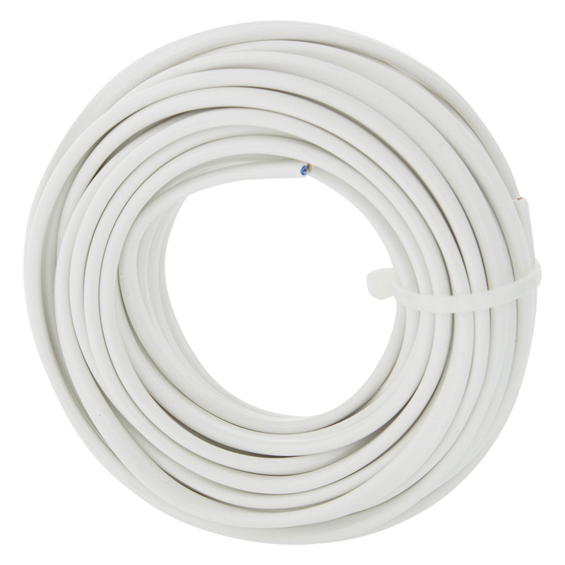 Huishoudkabel plat H03VVH2-F 10m 2x0,75mm² wit