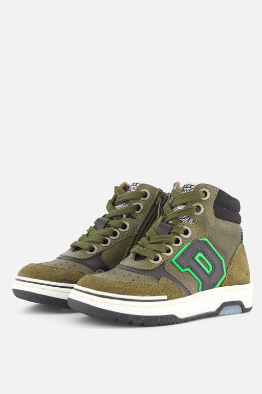 Develab Mid Sneakers groen Leer