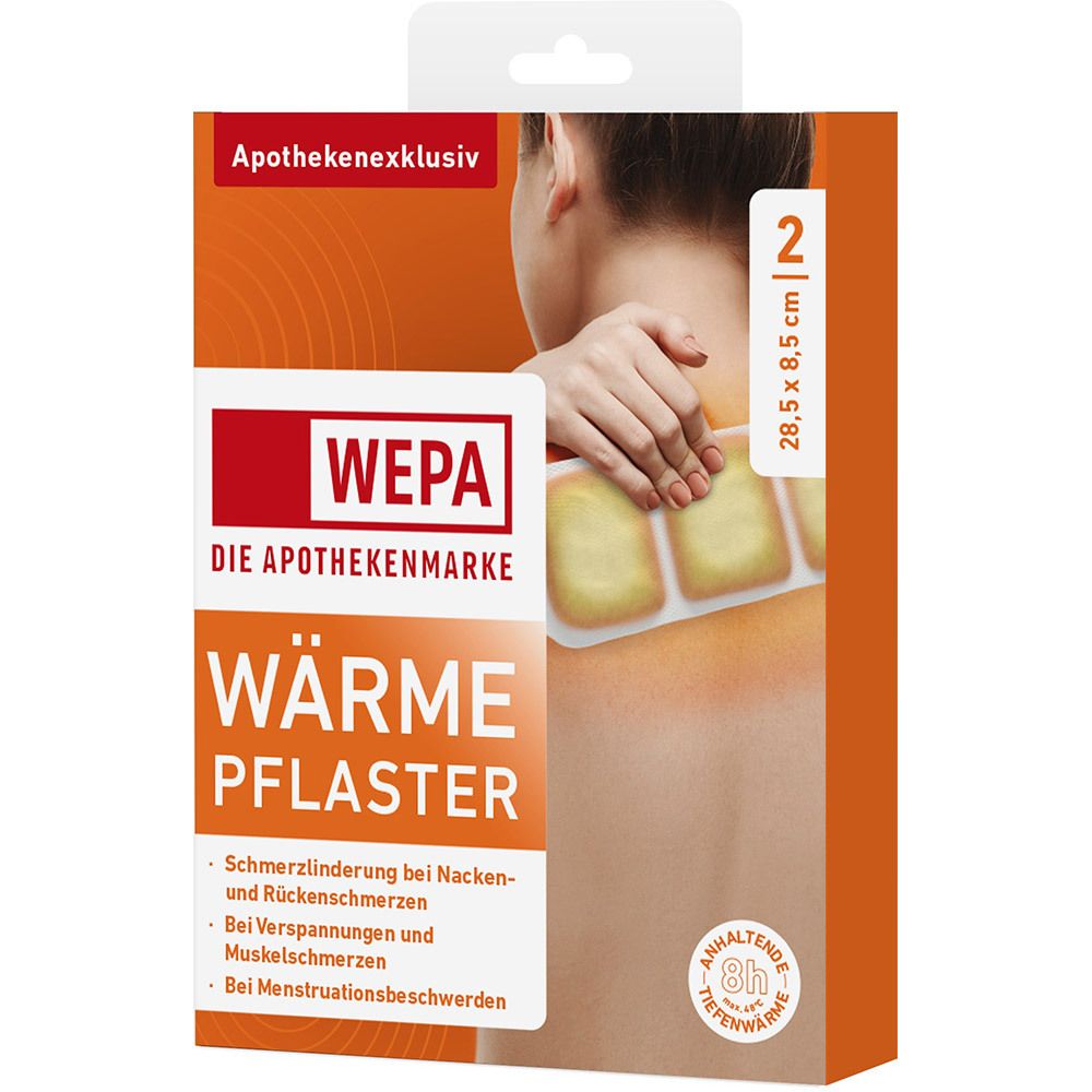WEPA Wärmepflaster bei Nacken- & Rückenschmerzen 28,5 x 8,5 cm