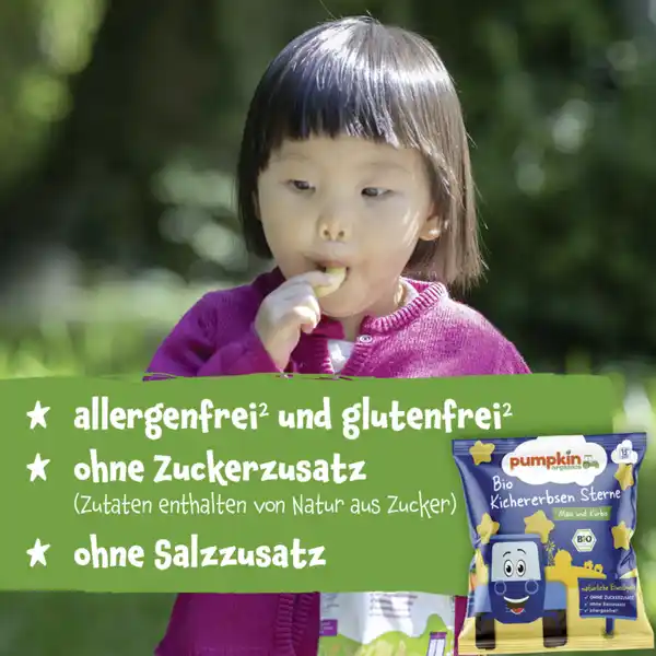 Bio Kichererbsen Sterne mit Mais &  Kürbis