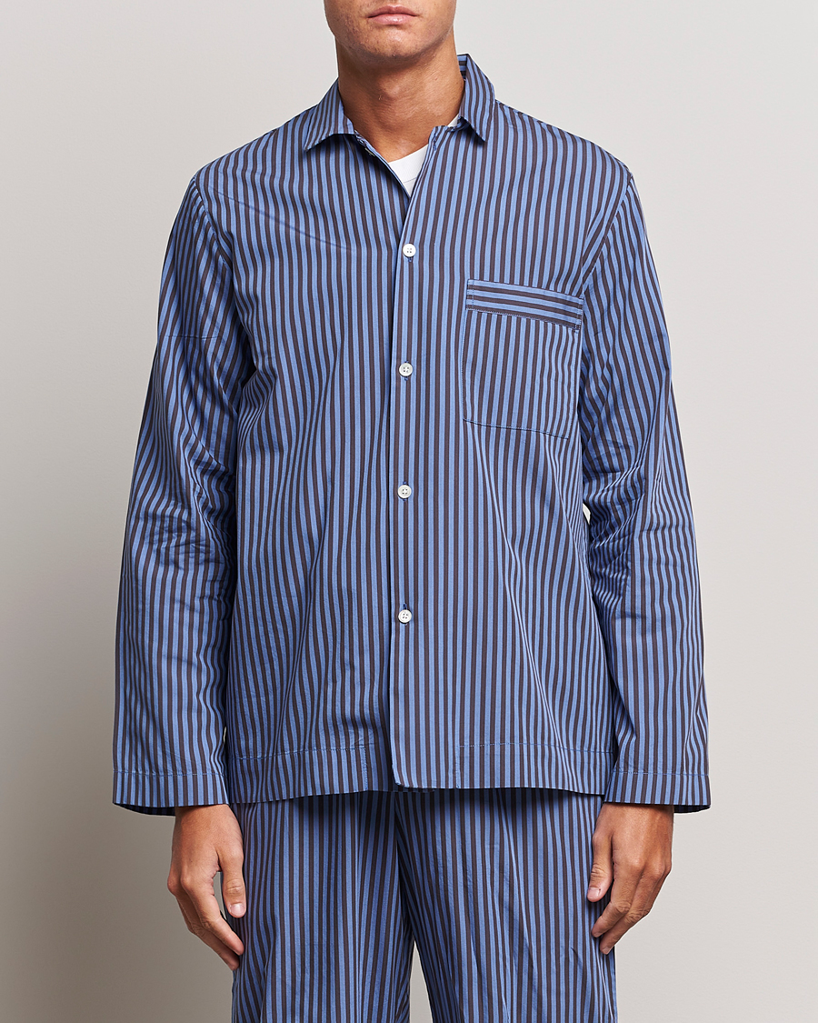 Tekla Poplin Pyjama Shirt Verneuil Stripes