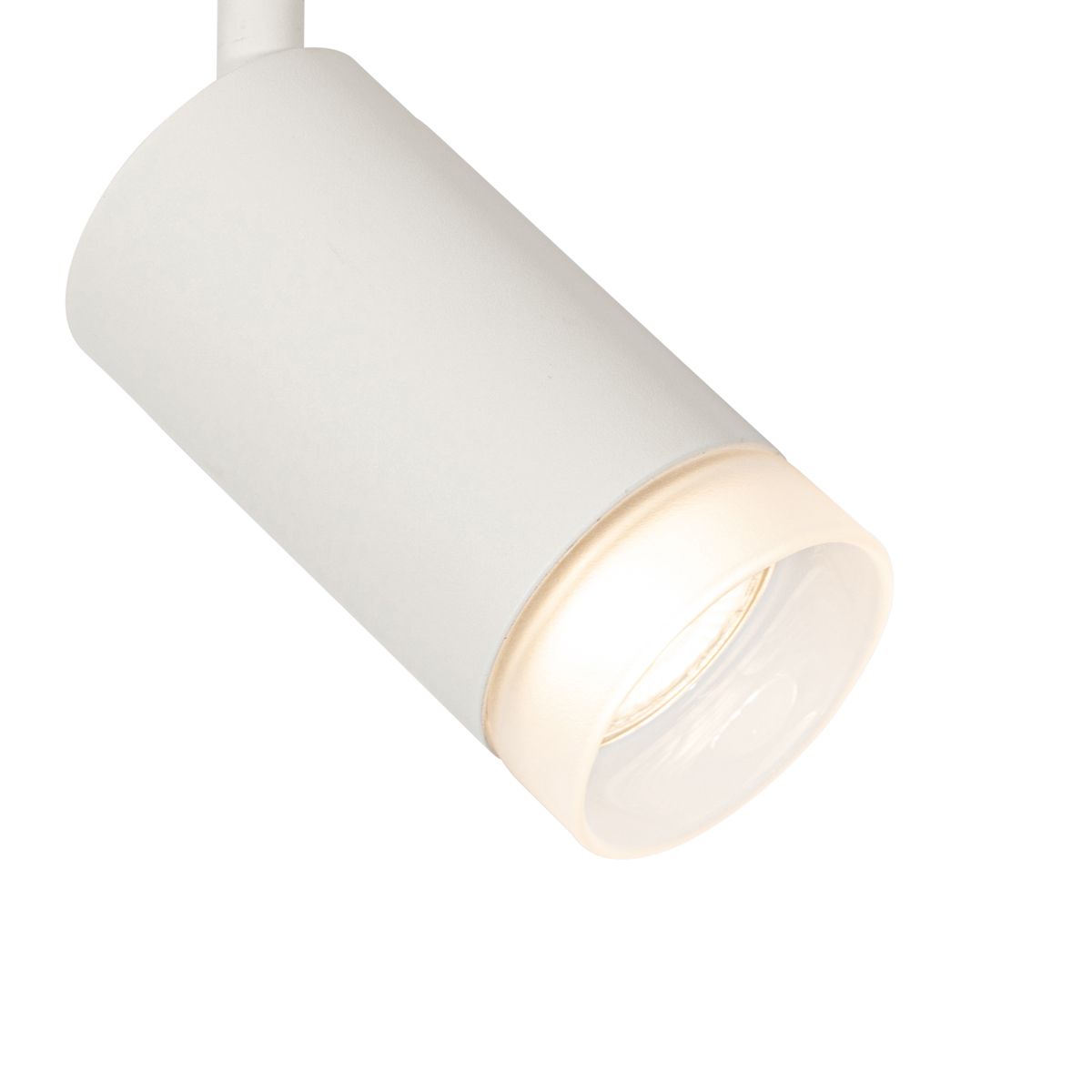 Moderne spot met witte ring voor railsysteem 1-fase GU10 50mm - Iconic Jeana