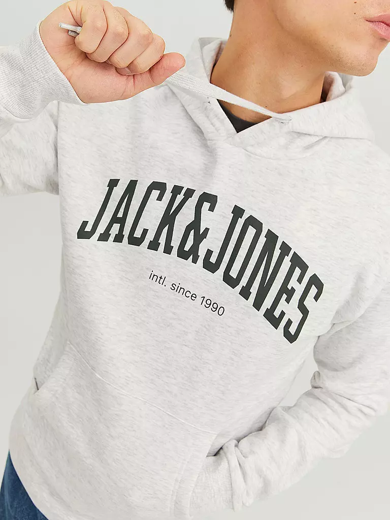 JACK & JONES Kapuzensweater - Hoodie JJEJOSH weiss