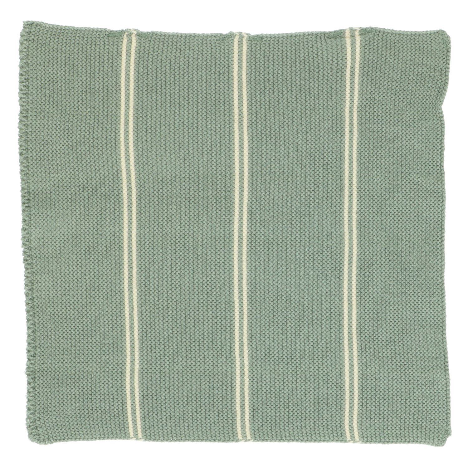 Vaatdoekjes, gebreid katoen, groengrijs, 2 stuks, 25 x 25 cm