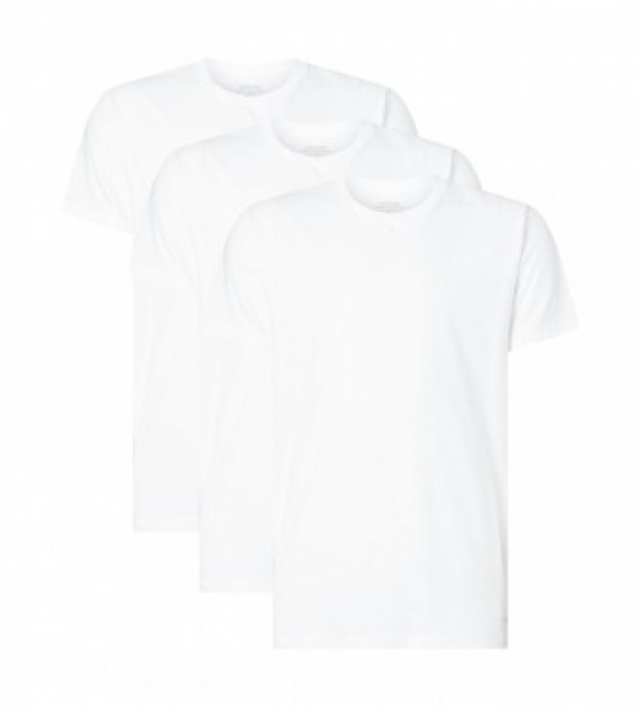 Conjunto de 3 camisetas brancas Calvin Klein Cotton Classics