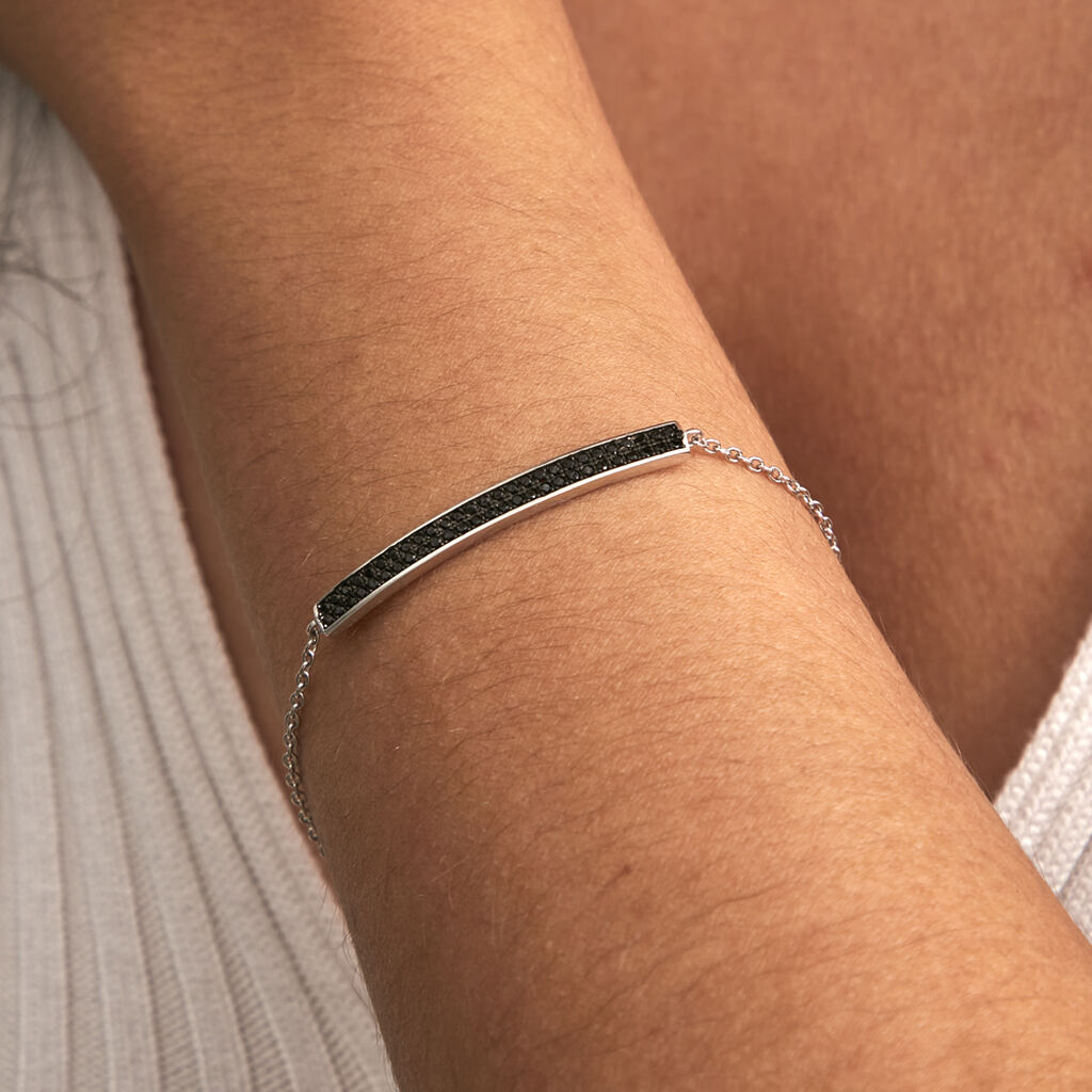 Bracelet Septima Argent Blanc Spinelle