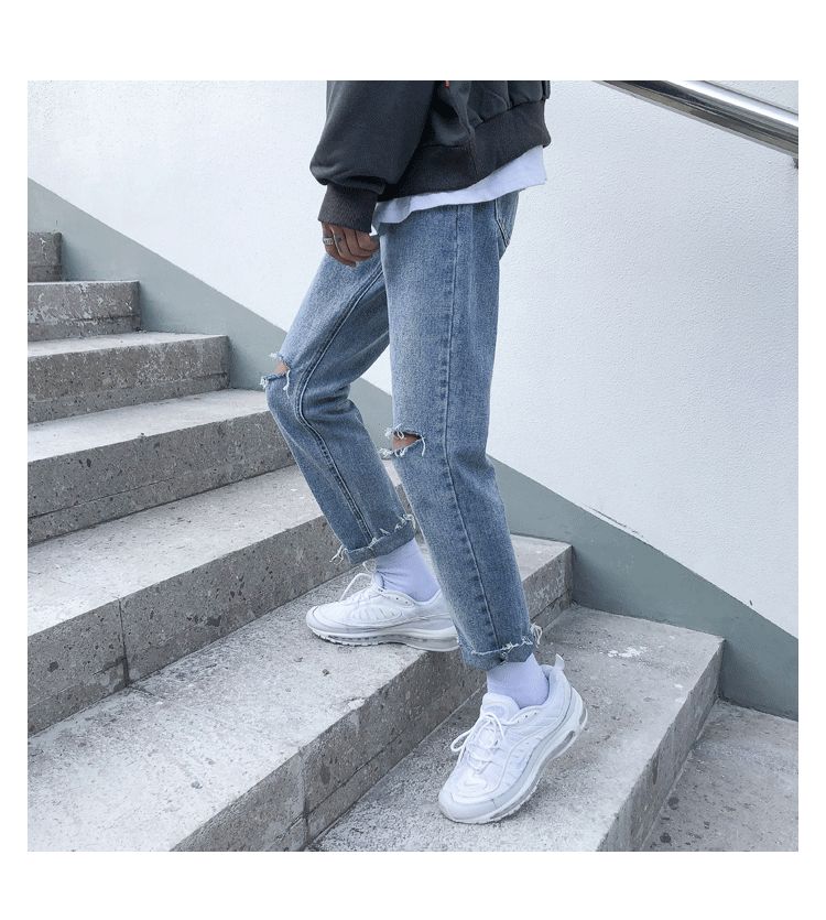 POSI - Versleten rechte jeans