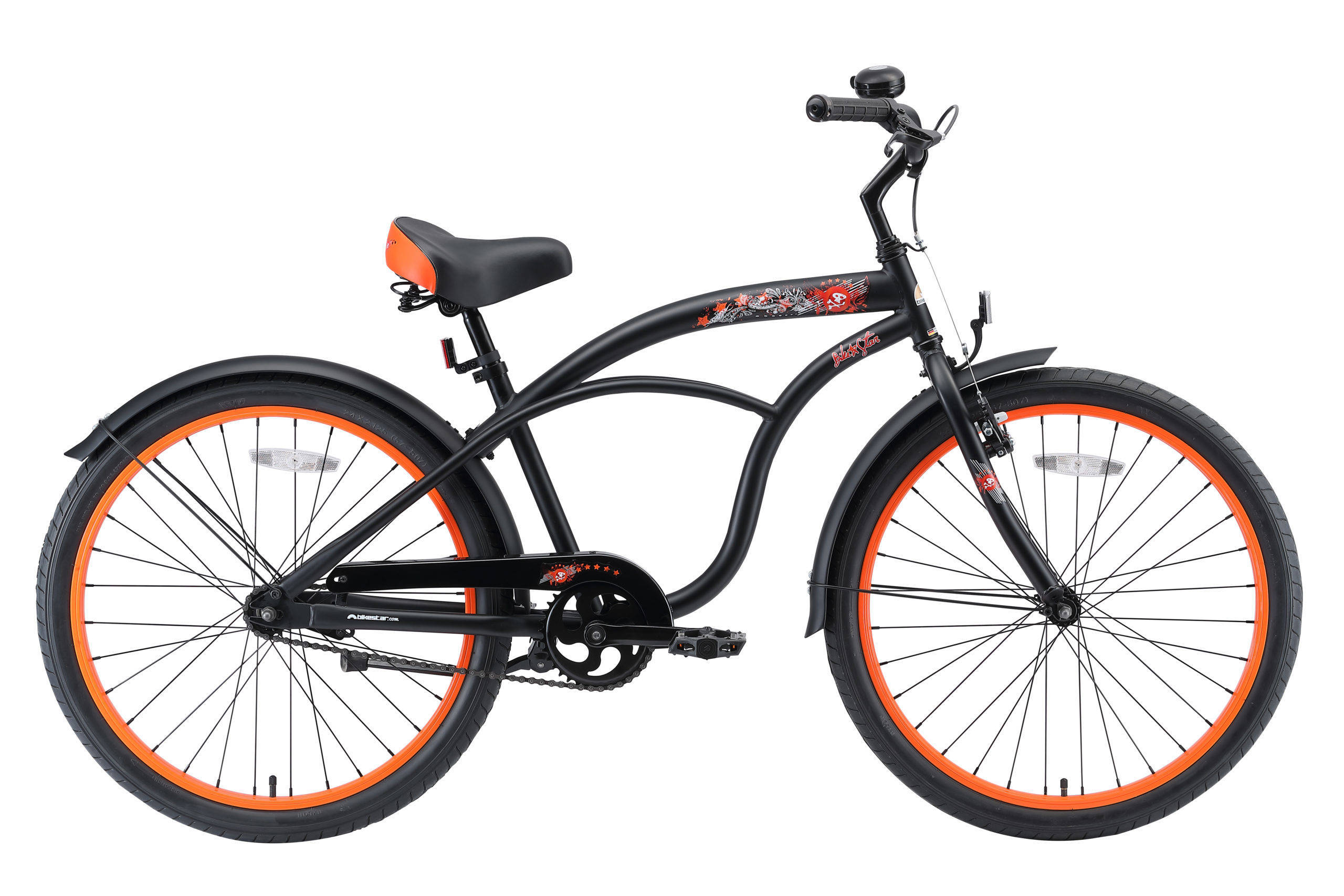 BikeStar Cruiser kinderfiets 24 inch zwart