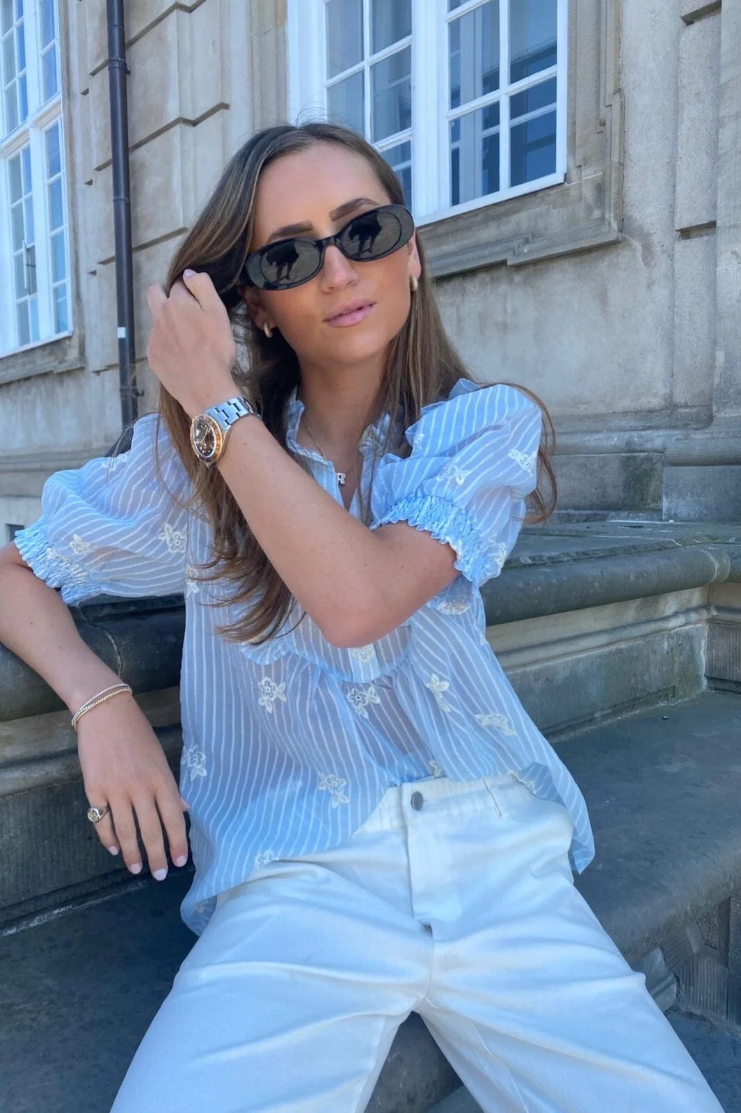 Continue Silke Chiffon sky blue