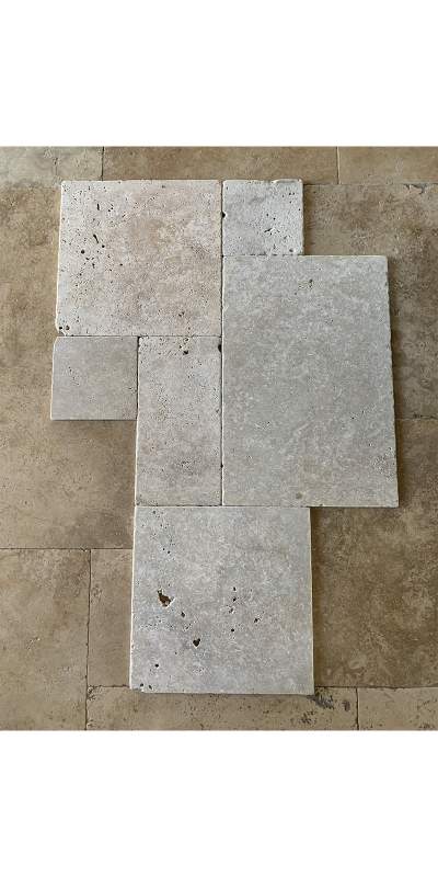 Travertin Steinplatte antik, L 40,6 cm, B 40,6 cm, H 1,2 cm günstig bestellen