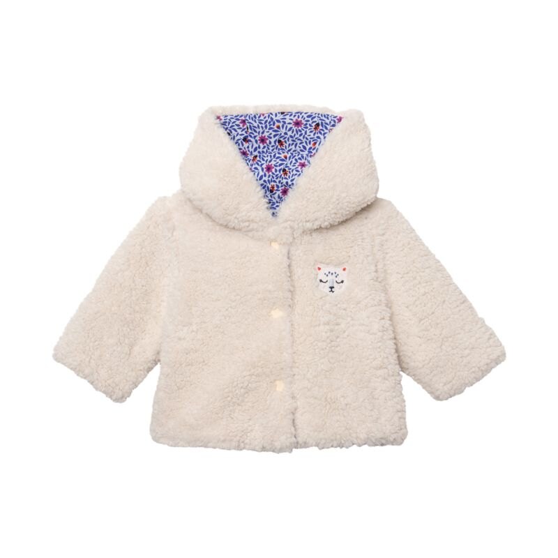 Veste réversible bébé fille micro fleurs beige Catimini Beige