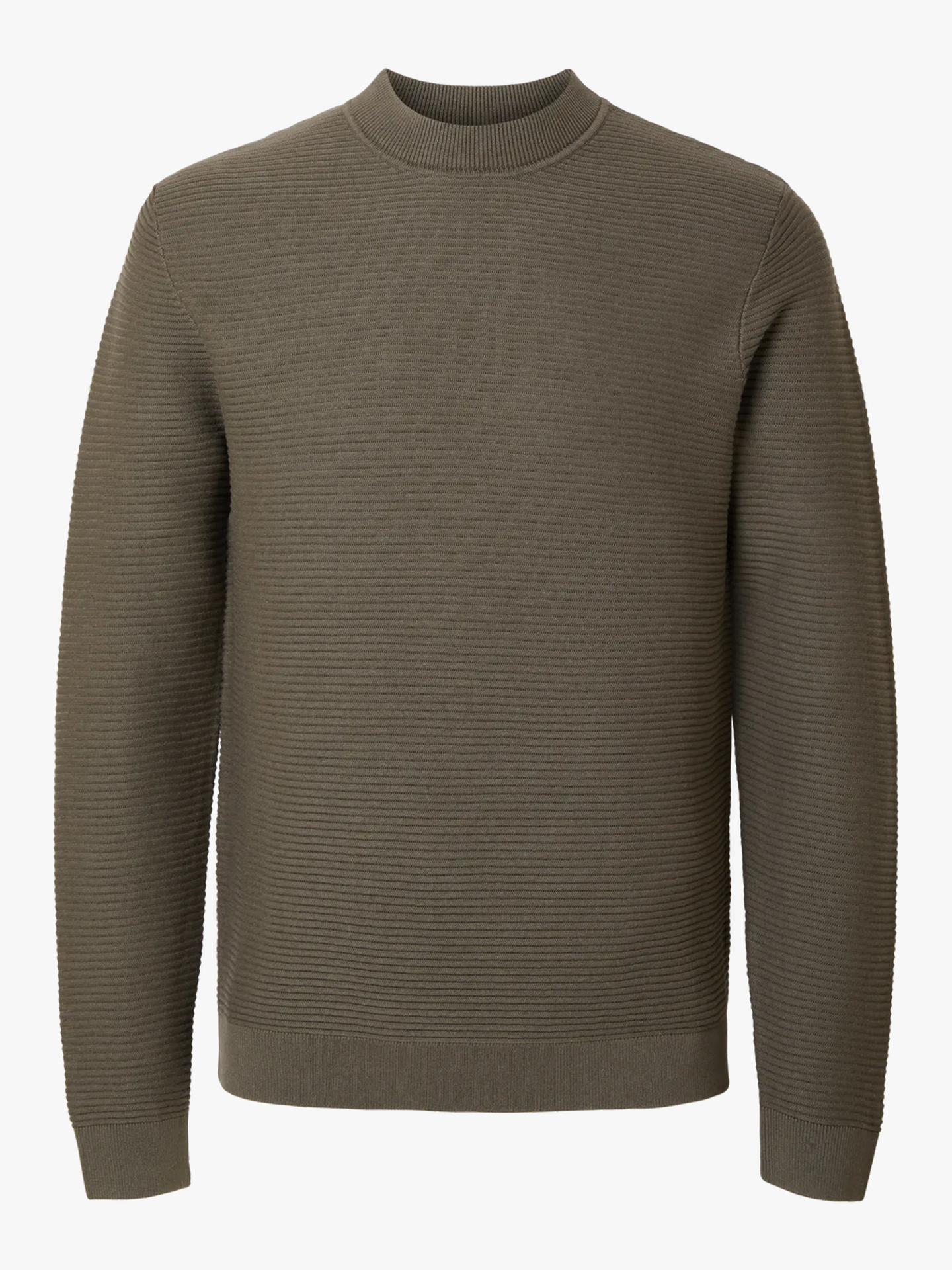Tion Long Sleeve Knit Structure Mock Neck