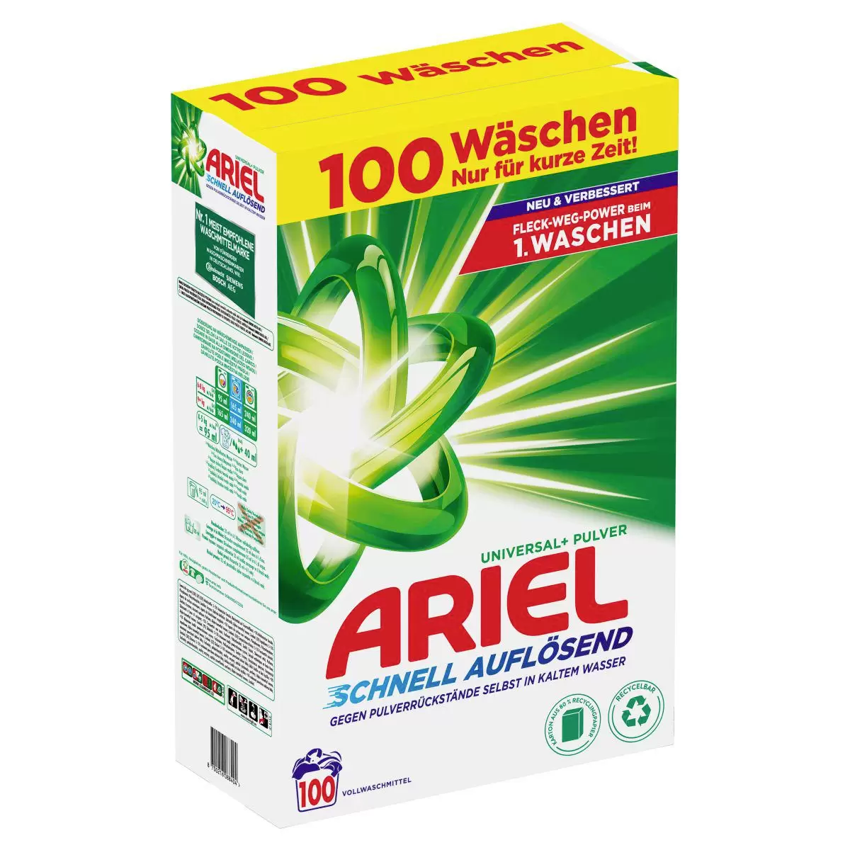 Pulver Regulär 6KG - 100WL Ariel weiss