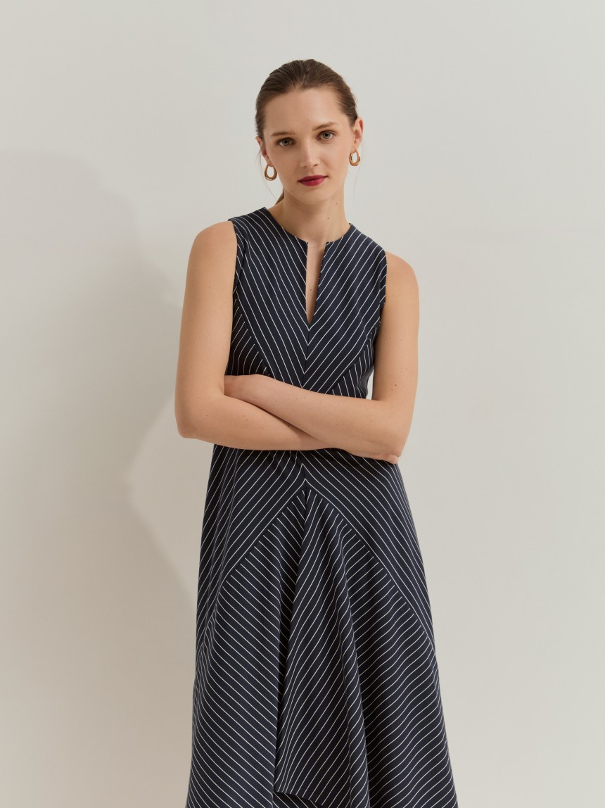 Vestido midi em algodão