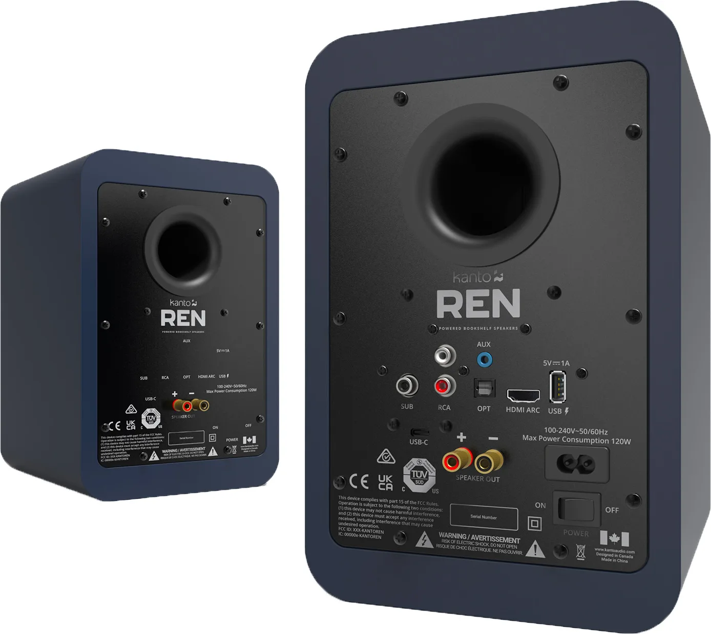 Kanto REN Bleu (la paire) Enceintes sans fil hi-fi