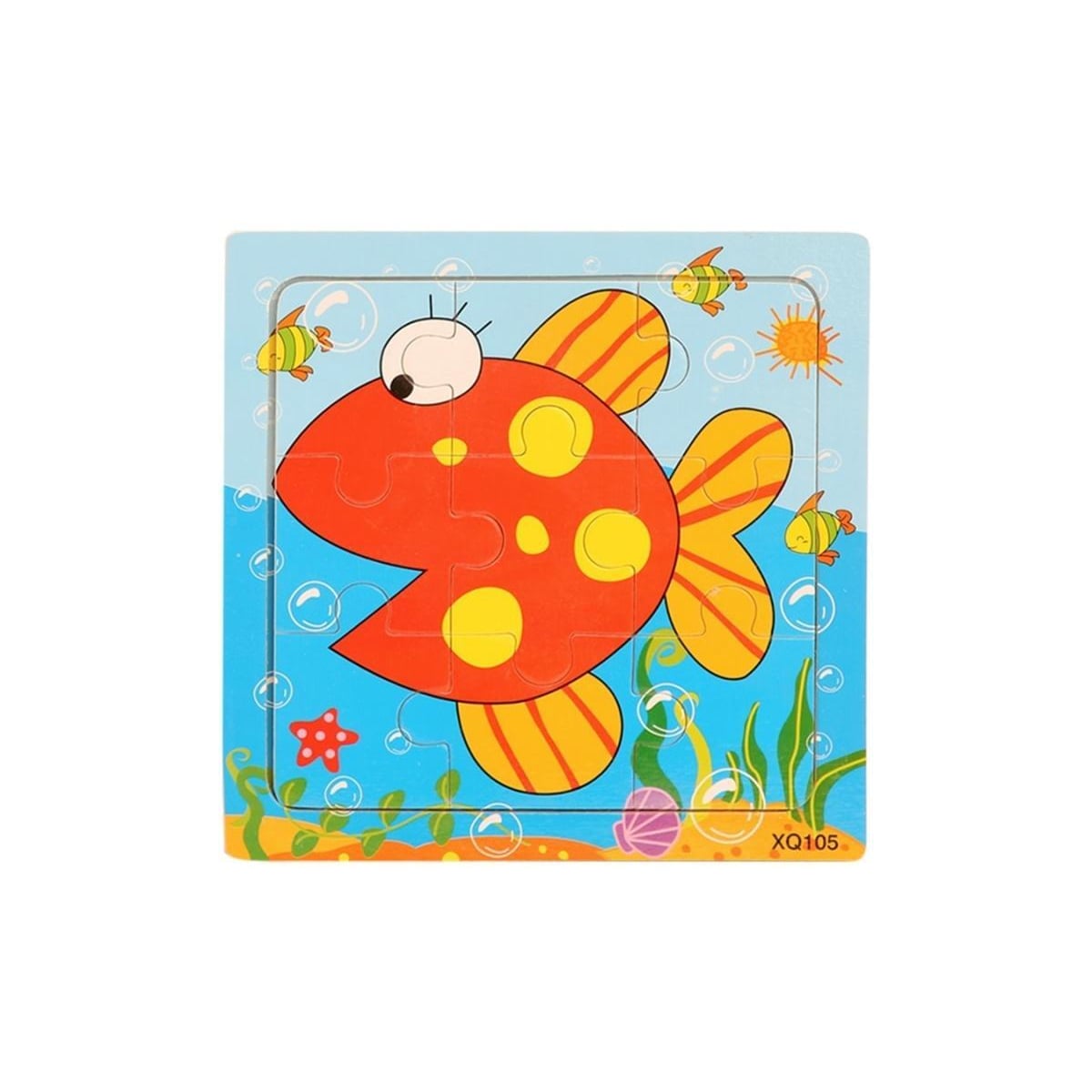 9-delers puslespill, fisk