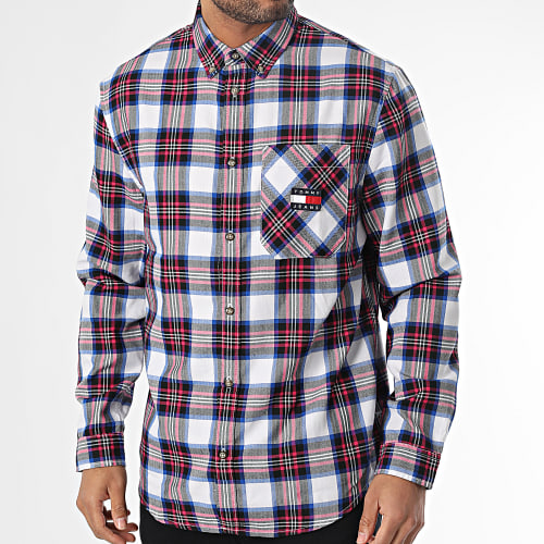 Chemise Manches Longues A Carreaux Relaxed Flannel 5404 Noir Rose Bleu