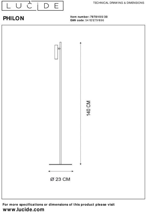 Lucide   Philon Vloerlamp
