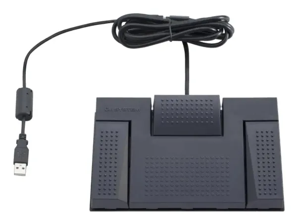 Olympus RS28N, Fodpedal, USB, Grå, 1,8 m, OM SYSTEM Cloud / OMDS R8 On-Premise dictation management software., Windows 10, Windows 11