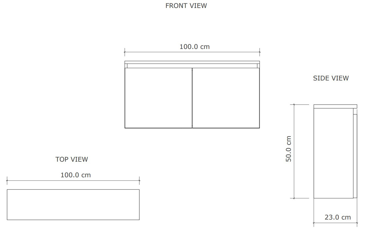Gliss Design Echo toiletmeubel 100cm kastanje