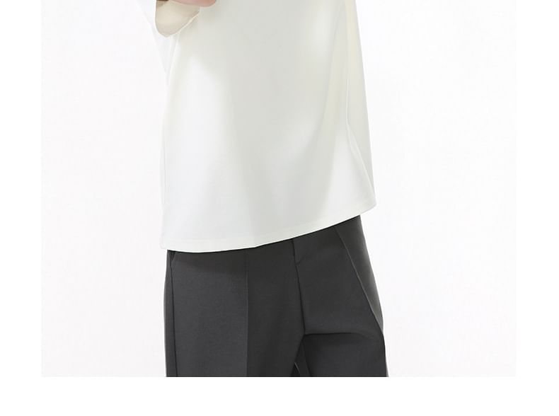 FAERIS - T-shirt met korte mouwen en korte ritssluiting