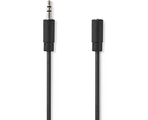 Nedis 3.5 mm Hane - 3.5 mm Hona 3 m Svart