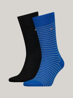 Pacote com 2 pares de meias clássicas listradas