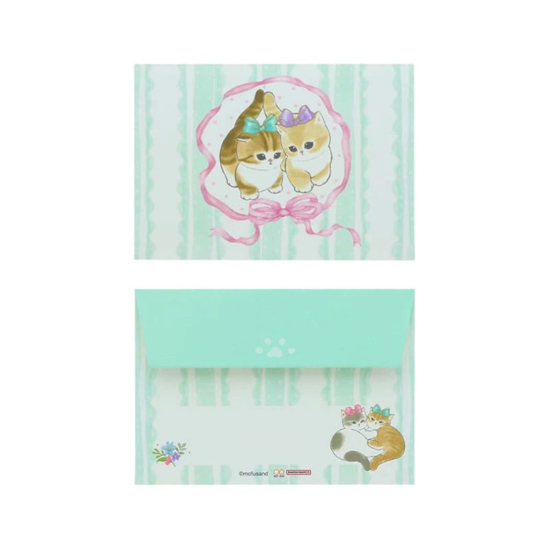 Sun-Star Stationery - mofusand Die Cut Mini Letter Set