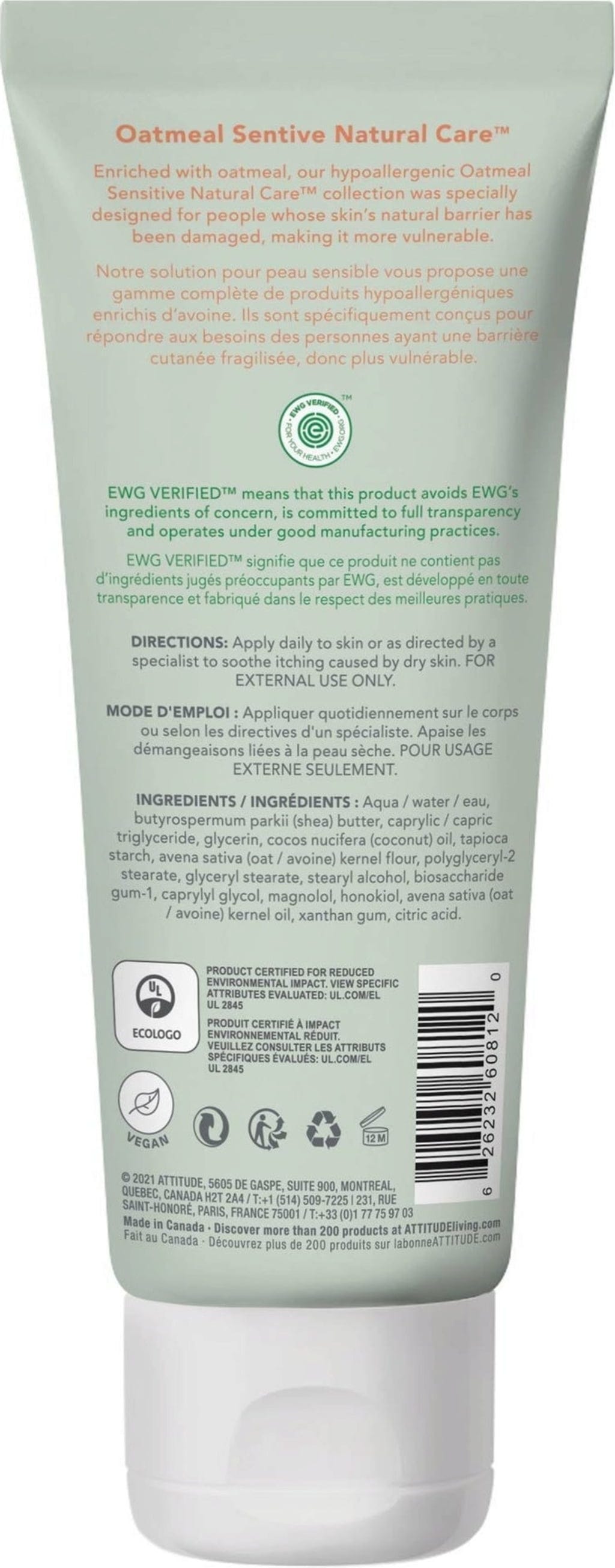 ATTITUDE  Soothing Bodycream Daily Moisturize, 200 ml